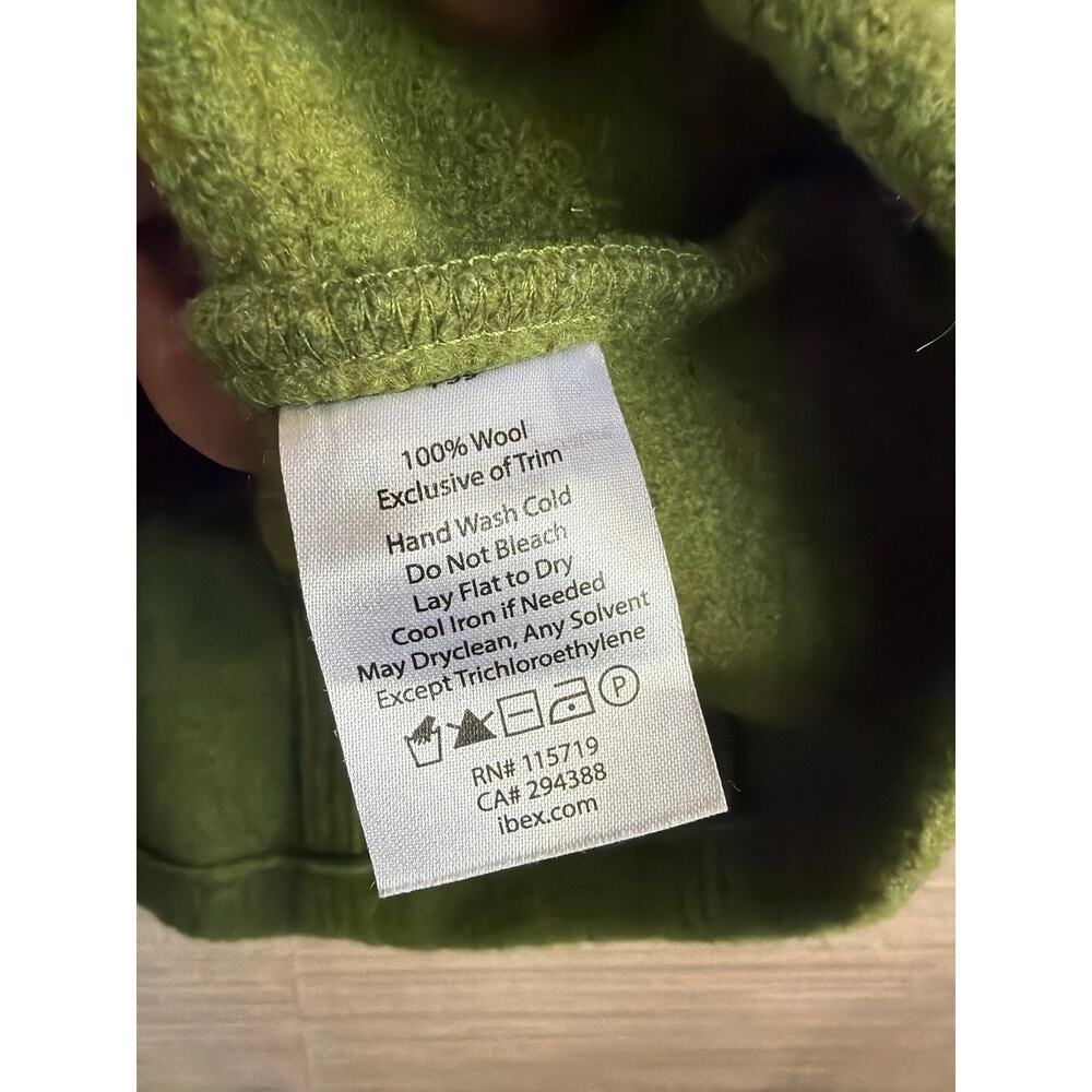 Ibex Women's 100% Wool Vest in Pea Green size M - Picture 4 of 4